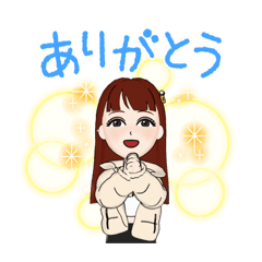 [LINEスタンプ] かわゆいおんなのこ