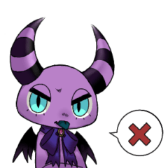 [LINEスタンプ] Devil'sスタンプ ツンデレパープルver.