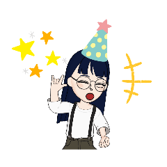 [LINEスタンプ] メガネちゃん。