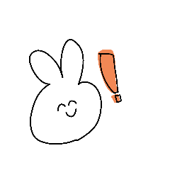 [LINEスタンプ] ニコニコうさぎ、セリフなし