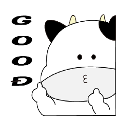 [LINEスタンプ] ひょっこりCOW