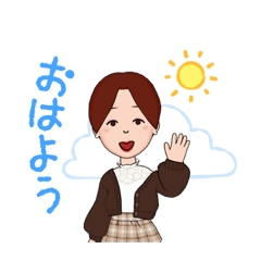 [LINEスタンプ] 元気な女のこ