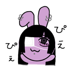 [LINEスタンプ] 地雷うさぎ