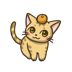 [LINEスタンプ] みかんと猫！