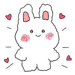 [LINEスタンプ] ポコポコウサギ