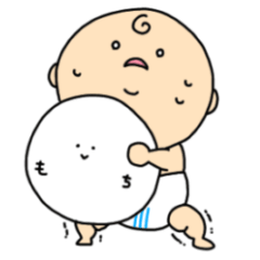 [LINEスタンプ] もちもち赤ちゃん1