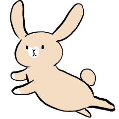 [LINEスタンプ] ふんわりうさぎのモカ