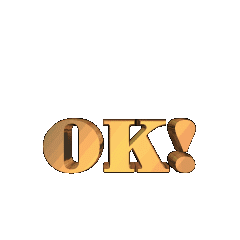 [LINEスタンプ] 動く立体アニメーション。OK01