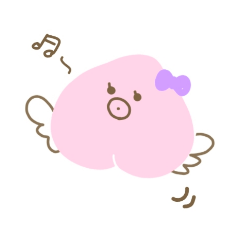 [LINEスタンプ] ももはねてんしちゃんすたんぷ。