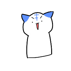 [LINEスタンプ] ちょっとあおいねこ（再販）