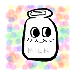 [LINEスタンプ] milkびんとお友達