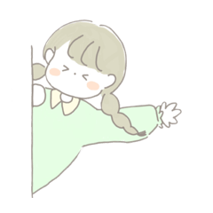 [LINEスタンプ] suyaのおさげ敬語女の子