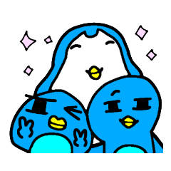 [LINEスタンプ] ペンギントリオ ワンツースリー