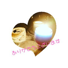 [LINEスタンプ] candle BLUE MOON Megumu