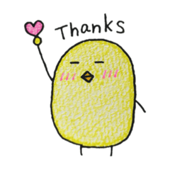 [LINEスタンプ] 画用紙のひよこ1