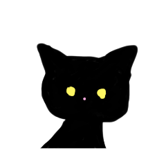 [LINEスタンプ] かわいい黒猫さん