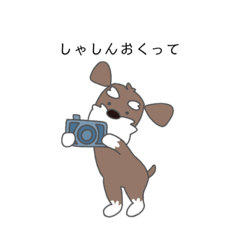 [LINEスタンプ] ミニチュアシュナウザー（茶色）