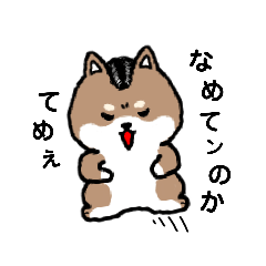 [LINEスタンプ] リーゼント柴犬