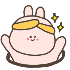 [LINEスタンプ] ピンクうさぎの一日