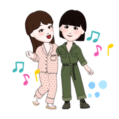 [LINEスタンプ] やっちゃんとれいちゃんstamp