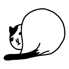 [LINEスタンプ] ぶちねこ タブチ よく使うあいさつ1