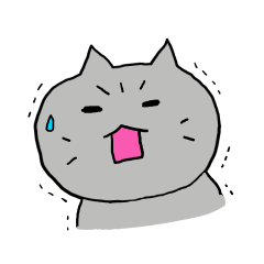 [LINEスタンプ] グレーねこの毎日スタンプ