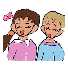 [LINEスタンプ] 仲良しな友達と2人