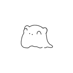 [LINEスタンプ] くまのおばけくん