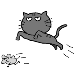 [LINEスタンプ] わるい顔のネコ