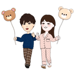 [LINEスタンプ] おたけとれいちゃん