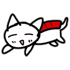 [LINEスタンプ] ちょっとテキトーなしろぬこさん2